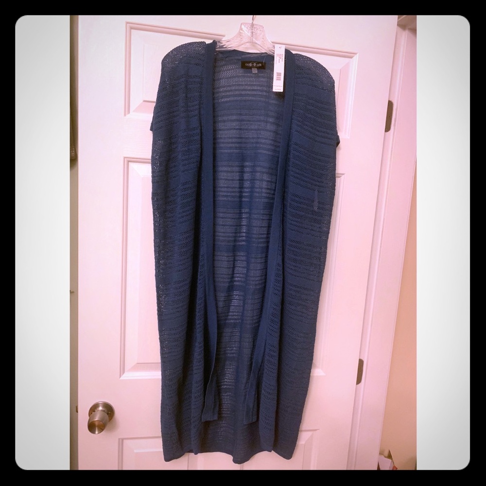 🆕 Long Size Large Ladies Blue Vest